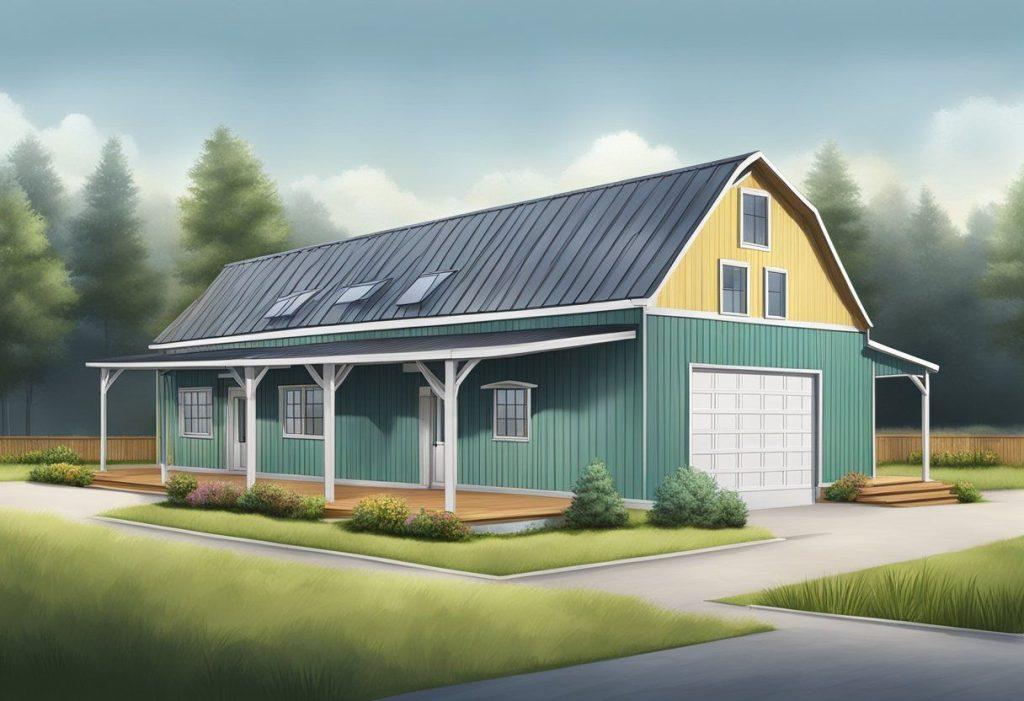 colored barndominium